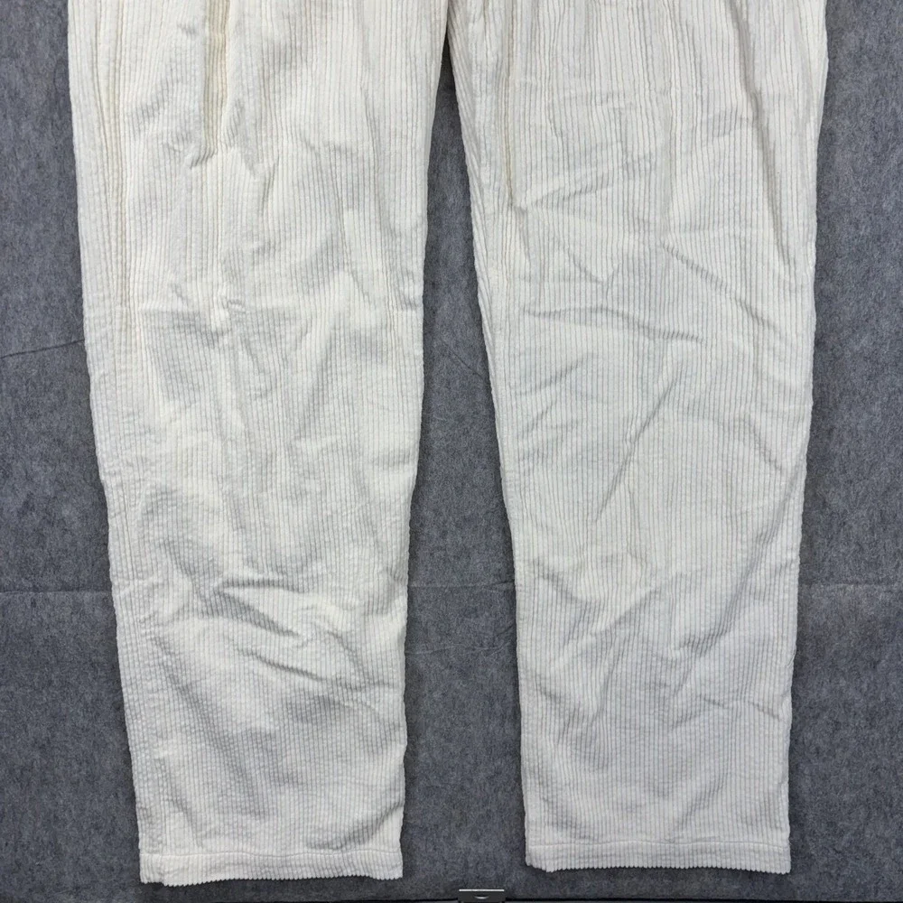 Manresa Louis Corduroy Pants Mens XL 34x32 White Cream Preppy Cotton New England